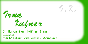 irma kufner business card